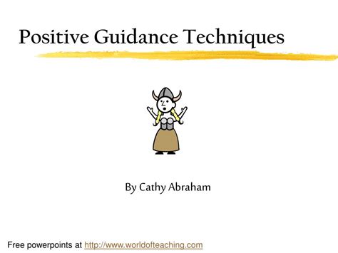 Ppt Positive Guidance Techniques Powerpoint Presentation Free