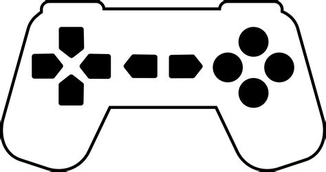 Clipart Game Controller Outline White 2