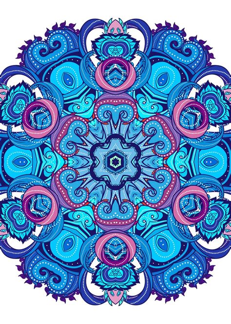 Paisley Mandala 01 Poster By Aloke Design Displate