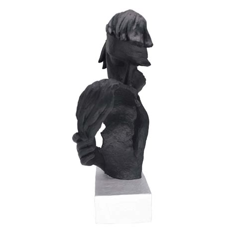 27 8cm Black Polyresin Kissing Couple Sculpture