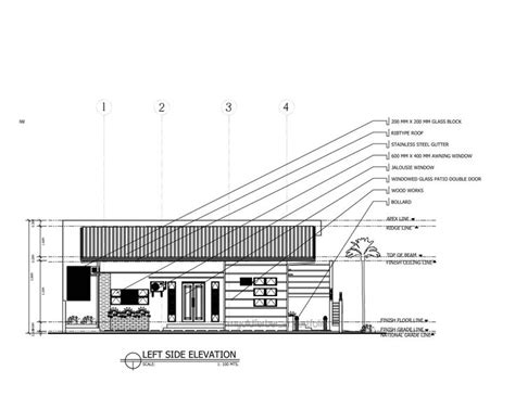 side elevation   bedroom bungalow