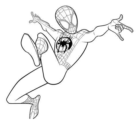 Spider Man Into the Spider Verse Coloring Pages Morales - Free Printable Coloring Pages