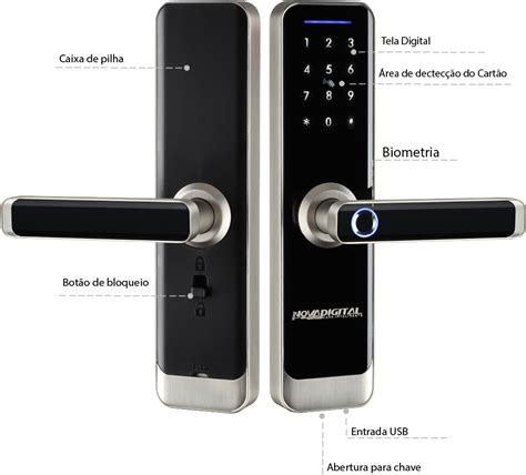 Sl Fechadura Digital Inteligente Wi Fi Embutir Biometria M