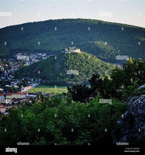 Hanburg City And Castle Austria Stock Photo Alamy