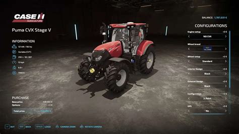 Case Ih Puma Cvx 175 Stage V V1 4 Fs22 Mod Farming Simulator 22 Mod