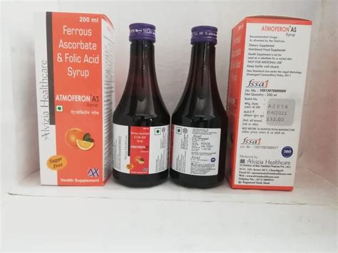 Ferrous Ascorbate Mg Folic Acid Mcg In A Flavoured Syrup