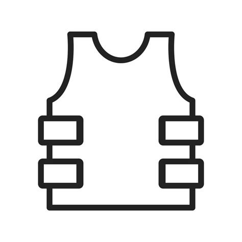 Bulletproof Vest Outline Icon Vector Art At Vecteezy