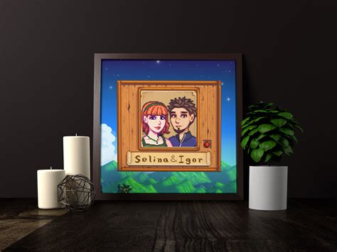 Customize Stardew Valley Couple Portrait Pixel Art Poster For Etsy