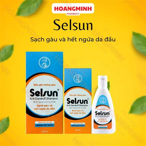 DẦu GỘi Selsun Anti Dandruff Shampoo Rohto Chai 50 100ml Ngăn Ngừa