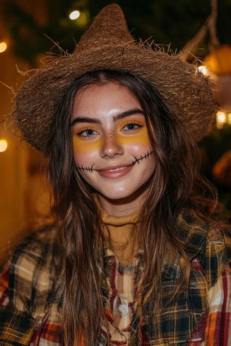 15 Simple Scarecrow Makeup Ideas to Try This Halloween