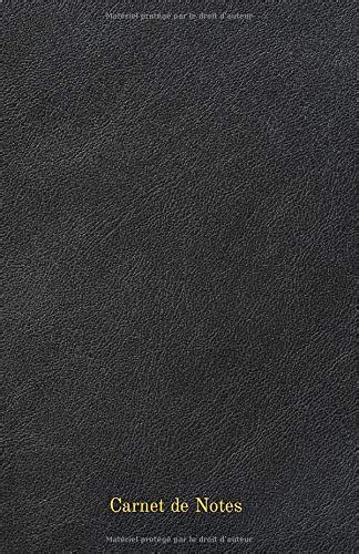 Carnet De Notes Couverture Imitation Cuir Noir I Skai I Simili Cuir I