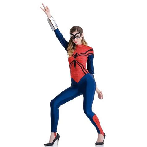 Women Spiderman Cosplay Costumes Spiderman Superhero Costume Adult