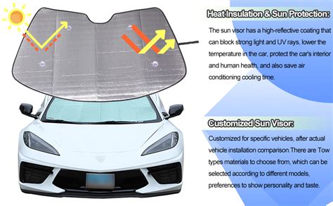 Windshield Sunshade For Chevrolet Corvette C8 Stingray 2020