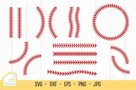 Baseball Stitches SVG Bundle Graphic By VeczSvgHouse Creative Fabrica