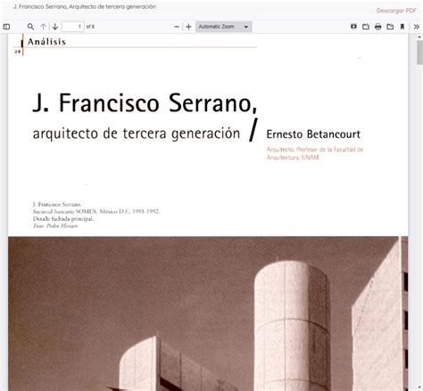 Repositorio De La Facultad De Arquitectura J Francisco Serrano Arquitecto De Tercera Generación