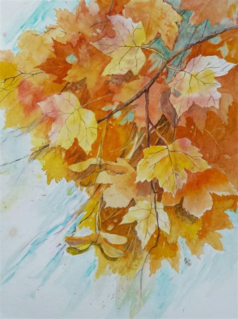 Aquarell Herbstzauber X Von Brigitta M Arnold Aquarell Bl Ten