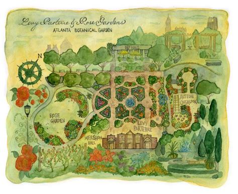 Atlanta botanical garden illustrated map – Artofit