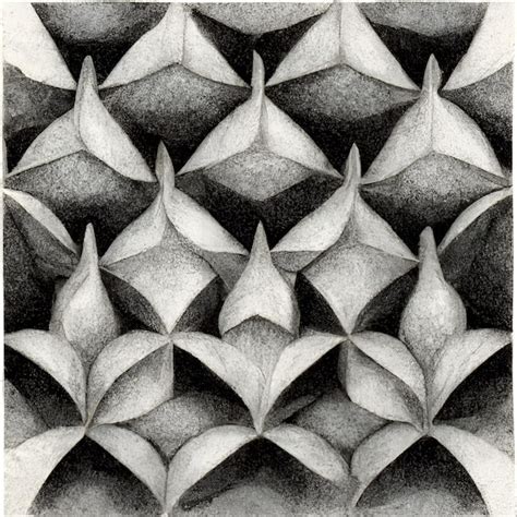 Premium Ai Image Pencil Drawing Of Escher Tessellation Pattern