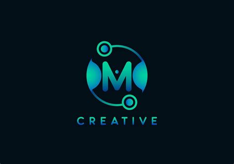 Initial Letter M Technology Logo Vector Art At Vecteezy