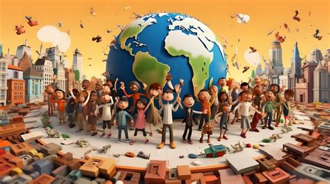 Premium AI Image | Children around the World The concept of global ...