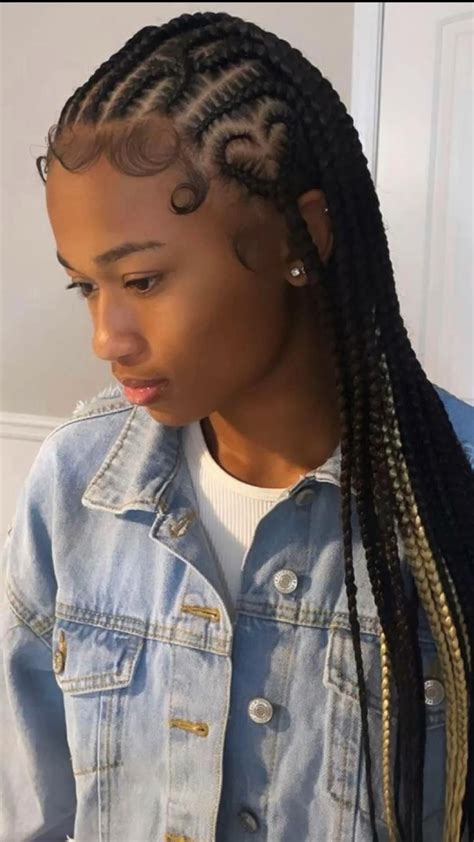 Styled Cornrow Braids Long Heart Cornrow Artofit