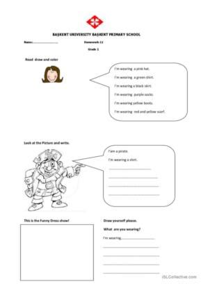 28 She Is Wearing English ESL Worksheets Pdf Doc