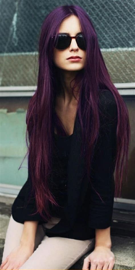 Lila Haare Eine Besonders Interessante Idee Dark Purple Hair Dark