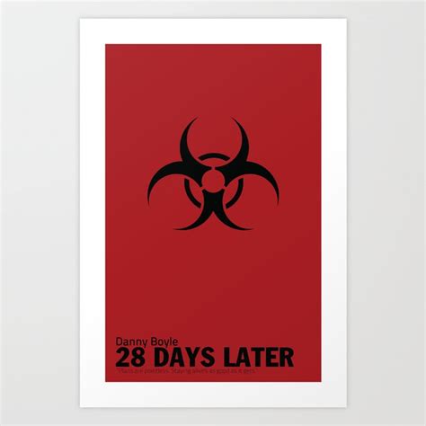 28 Days Later Minimal Movie Poster Art Print By Sergio Camalich