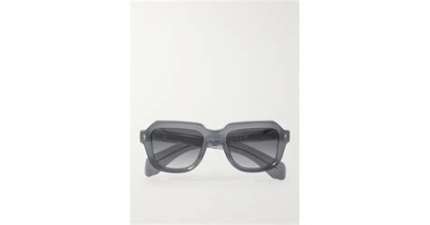 Jacques Marie Mage Taos Square Frame Acetate Sunglasses In Grey For Men