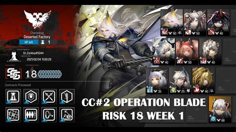 Arknights CC 2 Operation Blade Risk 18 Week 1 YouTube