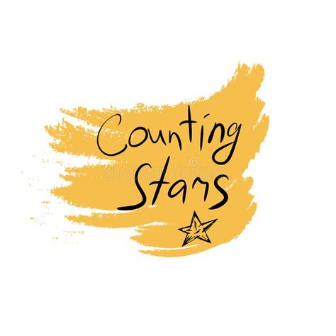 Counting Stars Inscription Vector Illustration Isolated On White