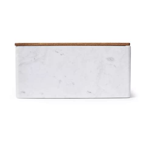 Sur La Table Marble And Acacia Bread Box Sur La Table