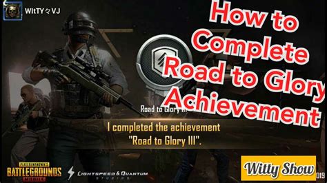 How To Complete Road To Glory Achievement In Pubg Mobile Youtube