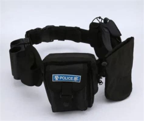 Black Nylon Police Security Combat Equipment Military Belt With