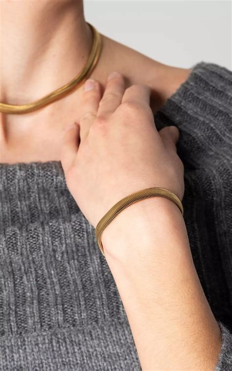 Adjustable Bracelet Made Of Stainless Steel Gold