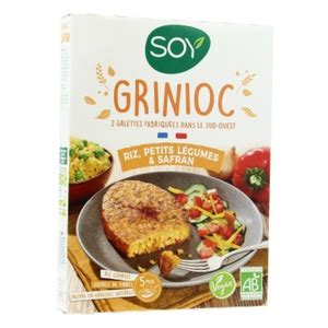 Soy Grinioc Riz Légumes Safran 2x100g Naturalia Courses en ligne et