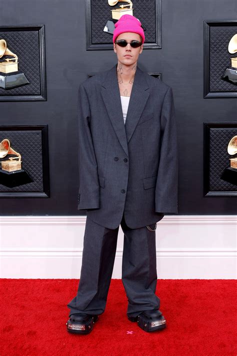 Justin Bieber Grammy 2022 Oversized Suit | Hollywood Leather Jackets
