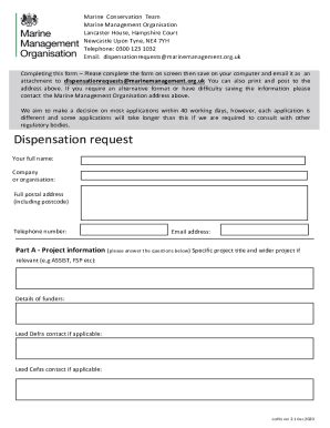 Fillable Online Dispensation Form Dispensation Form Fax Email Print