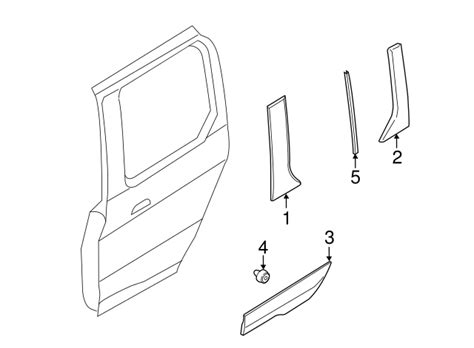 Ford DT1Z 9929796 E Molding Quarter Window 2014 2022 Ford Transit