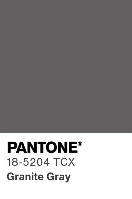 PANTONE 18 5204 TCX Granite Gray Pantone色号库 Pantone潘通中国官网