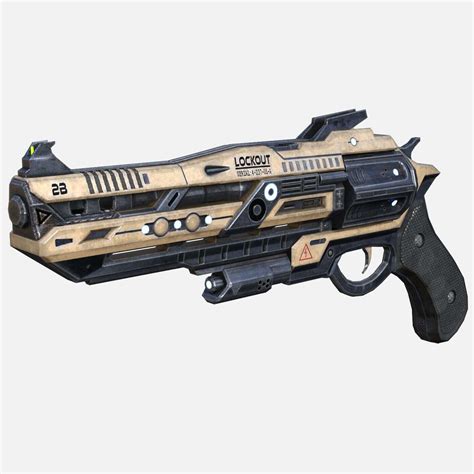 Rail Pistol 3d Model By Mccarthy3d