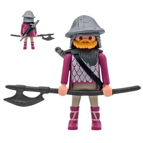 Playmboil Figurine Chevalier Violet Avec Armes M Di Vales Ch Teau Eur