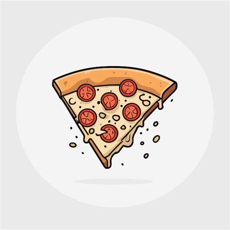 Premium Vector Pizza Slice Cartoon Illustration