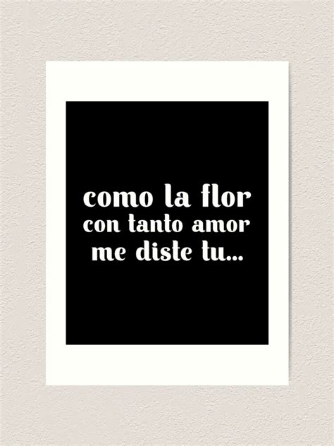 "Selena Quintanilla Como La Flor Music Song Lyrics" Art Print by ...