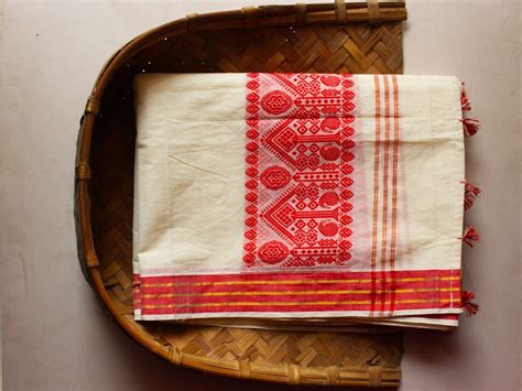 Bhakar Dhapu Textile Background Textile Pattern India Rongali Ukrainian Pattern Happy Bihu