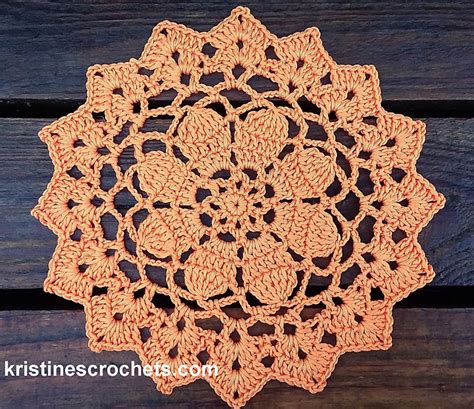 Ravelry Anemone Flower Doily Pattern By Kristines Crochets