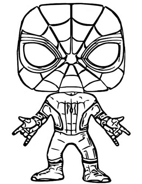 Coloring page Funko Pop Marvel : Spider-Man 5