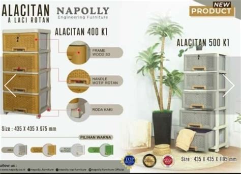Promo Baru Lemari Plastik Napolly Susun 4 Lemari Pakaian Ukuran