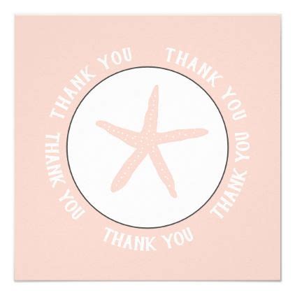 Starfish Thank You Note For Birthday Baby Shower Invitation Baby