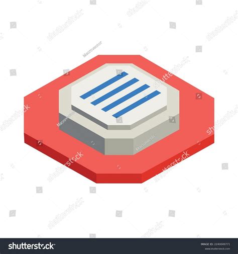 Semicondoctor Production Isometric Composition Technology Science Stock